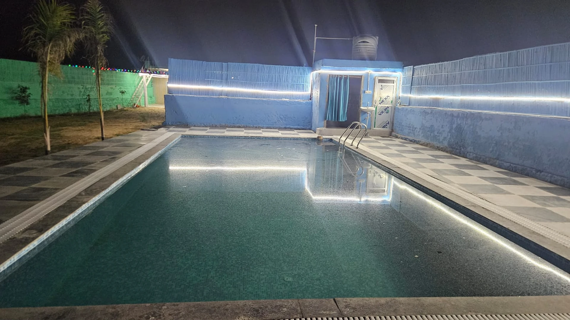 Swimming pool at Clyrova Farmhouse.